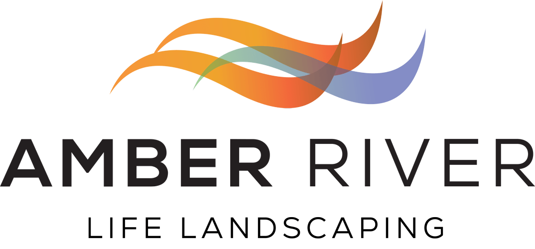 Amber River Logo with Life Landscaping Tagline