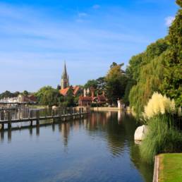Marlow Church by the River Thames, in Buckinghamshire.