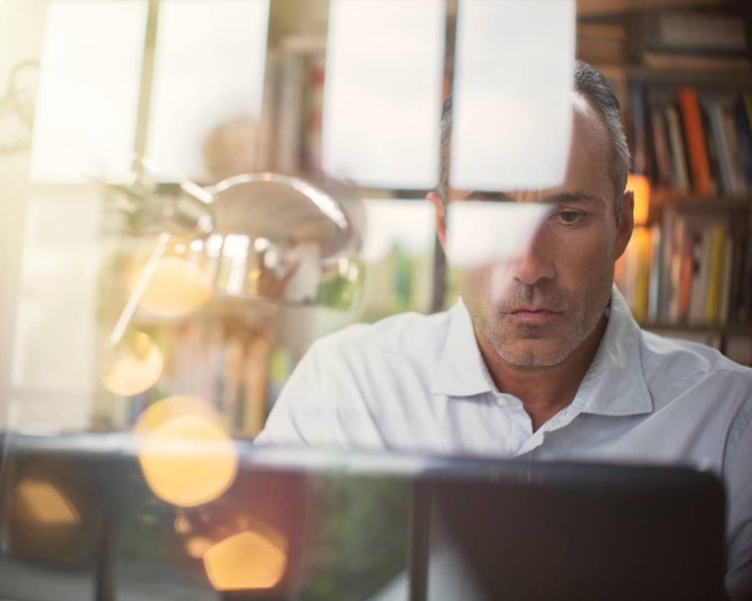Businessman on computer