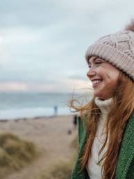 Lady on the beach