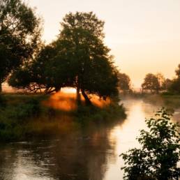 Sunrise over the  The River Don in Aberdeenshire, Scotland