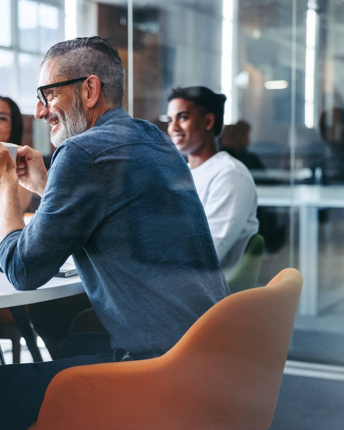 Successful employee in the workplace representing someone who has received a bonus or commission payment.