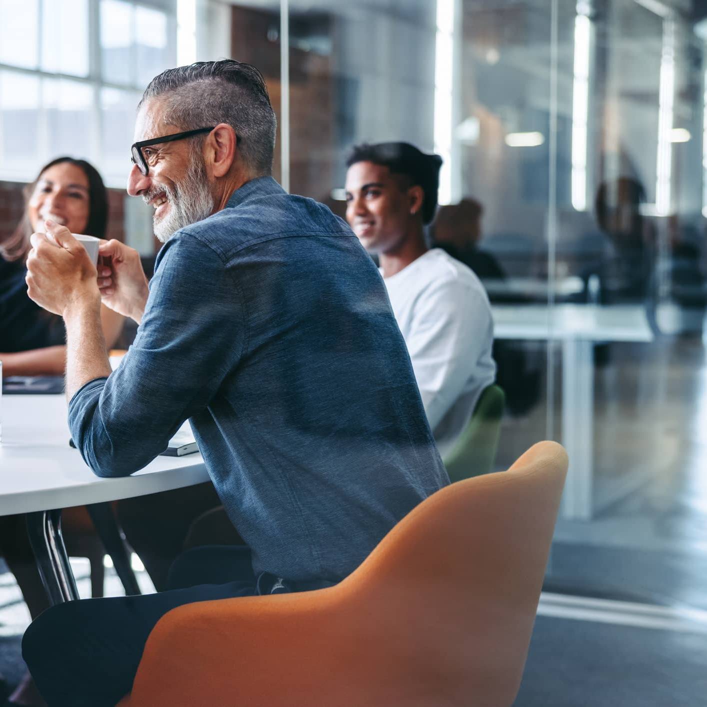 Successful employee in the workplace representing someone who has received a bonus or commission payment.